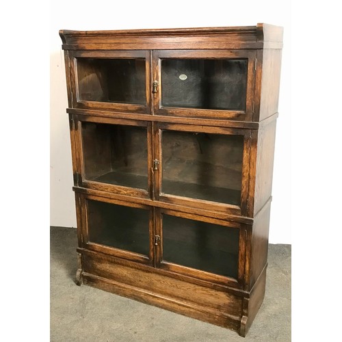 204 - EARLY 20TH CENTURY SIMPOLES CHAPTER SECTIONAL BOOK CASE IN THE GLOBE WERNICKE STYLE