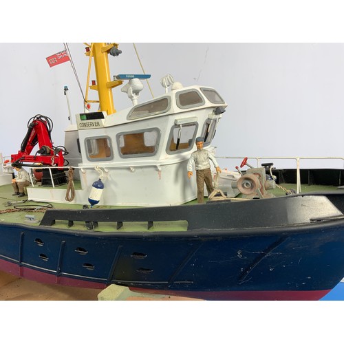 19 - RADIO CONTROLLED MODEL TRAWLER, MV CONSERVER OF GRANGEMOUTH, APPROX. 75 cm LONG