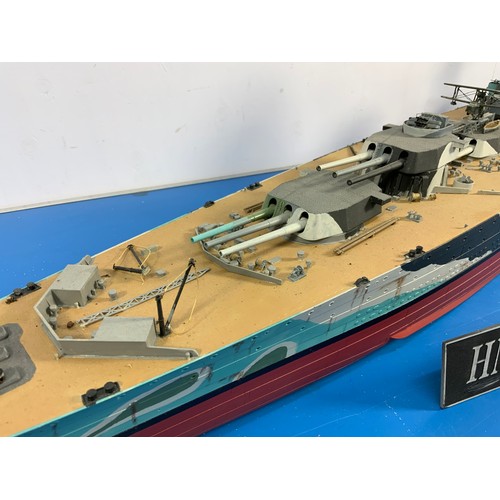 15 - RADIO CONTROLLED MODEL OF HMS RODNEY, APPROX. 108 cm LONG