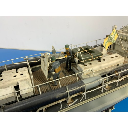 12 - RADIO CONTROLLED MODEL GERMAN E BOAT, SCHNELL, APPROX. 100 cm LONG