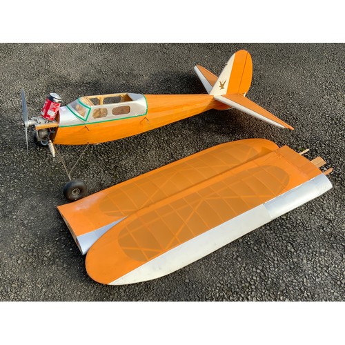 44 - RADIO CONTROLLED & SIMILAR MODEL AIRCRAFT - ORANGE MONOPLANE, ASP SINGLE ENGINE, SOR.