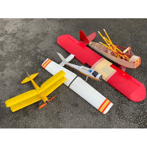 49 - RADIO CONTROLLED & SIMILAR MODEL AIRCRAFT - 2 MODELS, PART BUILT, SPARES OR REPAIR, PLUS FOAM TIGER ... 