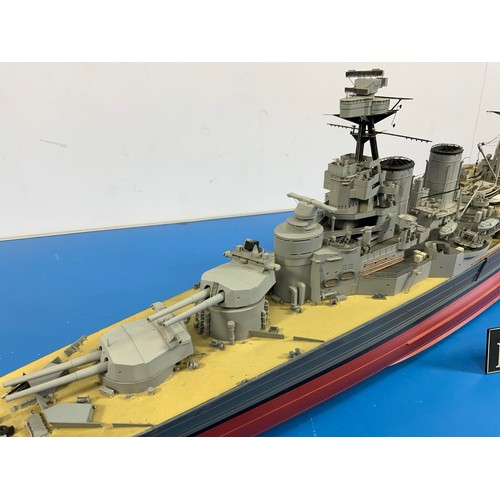 23 - RADIO CONTROLLED MODEL OF HMS HOOD, FATUBA S3004, APPROX. 130 cm LONG