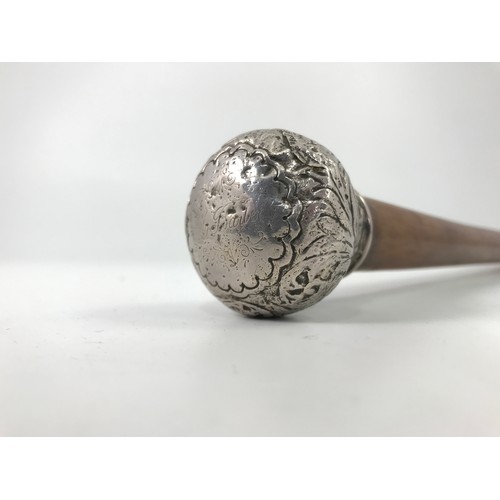 451 - MALACCA CANE WITH SILVER TOP