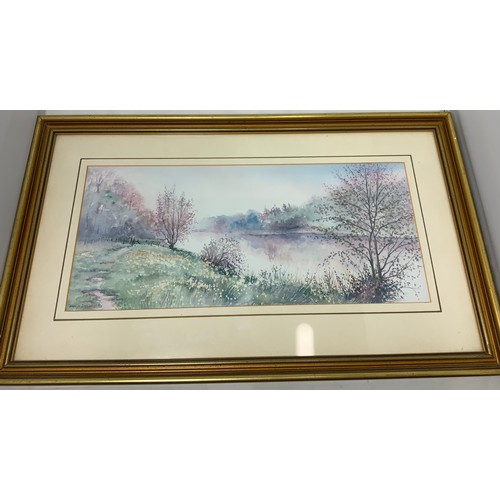 18 - WATERCOLOUR OF RIVERSIDE SCENE, POSSIBLY RIVER SEVERN, SIGNED JOHN H INSTANCE