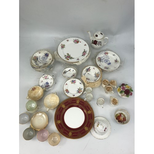 241 - ROYAL WORCESTER ROANOAK DINNERWARE, PLUS OTHER CHINA.