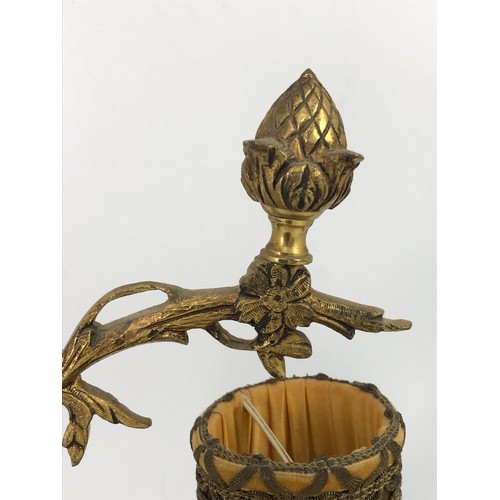 403 - LAMP WITH STYLISED BRANCH GILT BRASS SUPPORT