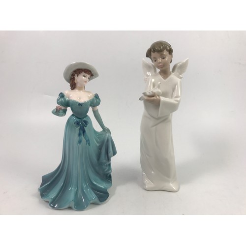 147 - 1 NAO AND 2 COALPORT FIGURINES