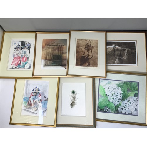 30 - SELECTION OF WATERCOLOURS AND ENGRAVINGS BY TANIA BEAUMONT