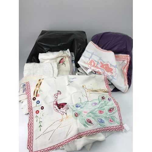 437 - 2 BAGS OF LINEN