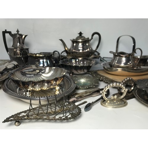 597 - LARGE QTY. OF SILVER PLATED WARE