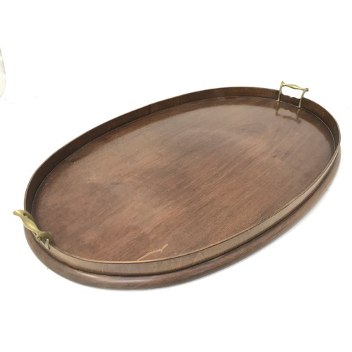 541 - MAHOGANY GALLERIED TRAY