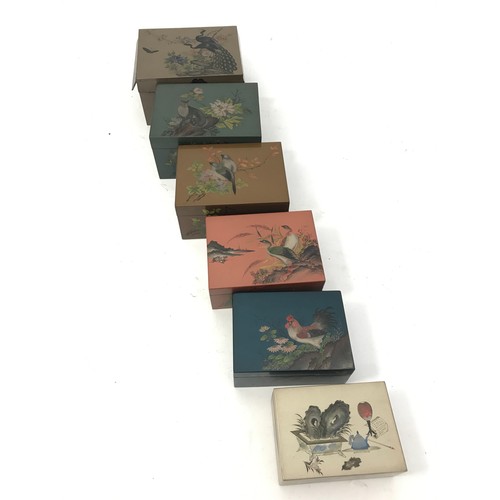 592 - MISC ORIENTAL LACQUERED BOXES