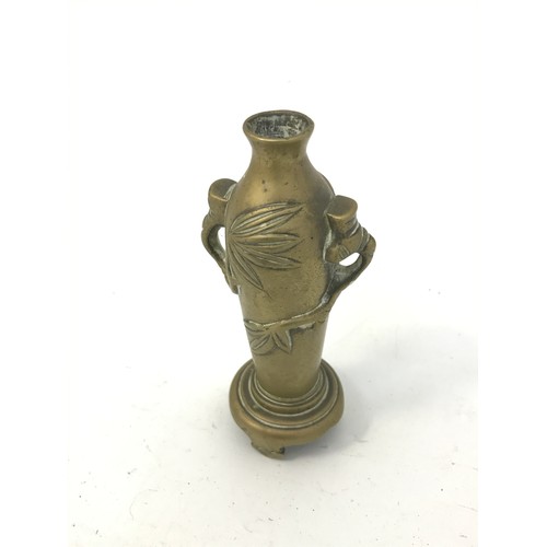 588 - ORIENTAL BRASS SPILL VASE