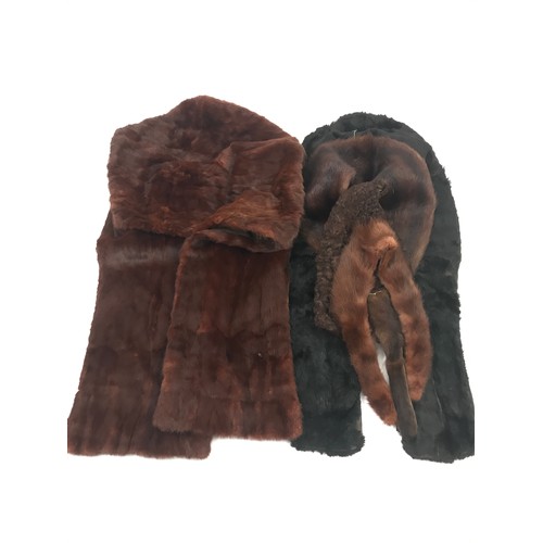 430 - A FUR STOLE AND 4 OTHER FUR PIECES