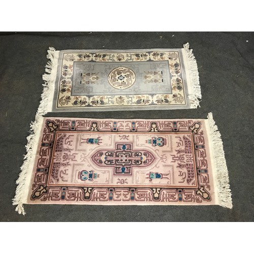 427 - TWO MODERN GROUND RUGS, LARGEST IS APPROX 146CM LONG