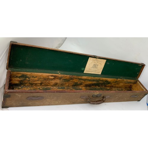 548 - JOHN RIGBY AND CO LONDON CANVAS COVERED GUN BOX / CASE