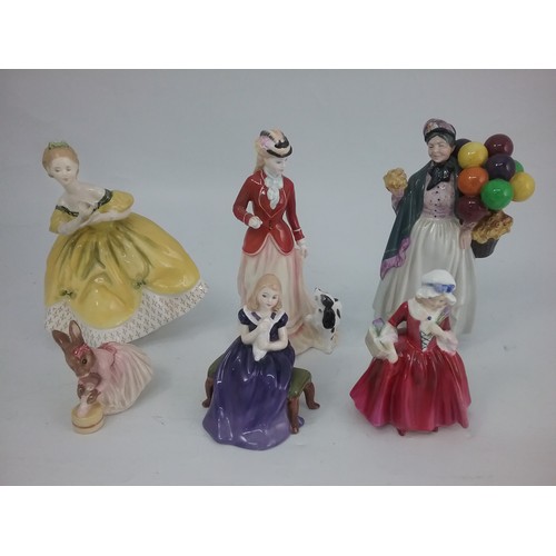 112 - COLLECTION OF ROYAL  DOULTON  FIGURINES INC THE LAST WALTZ, SARAH, AFFECTION ETC