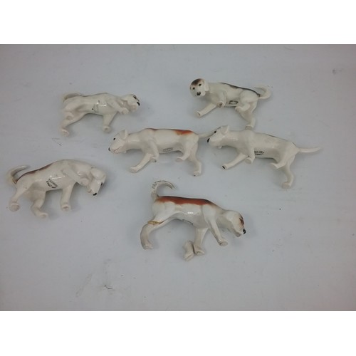 109 - PACK OF BESWICK FOX HOUNDS