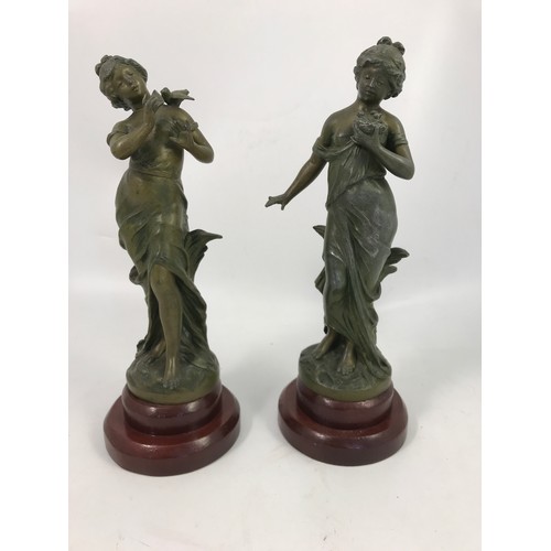 511 - PAIR OF SPELTER FIGURES