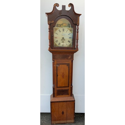 328 - 30 HOUR LONG CASE CLOCK HAVING PAINTED DIAL, GEORGE WEAVER DROITWICH