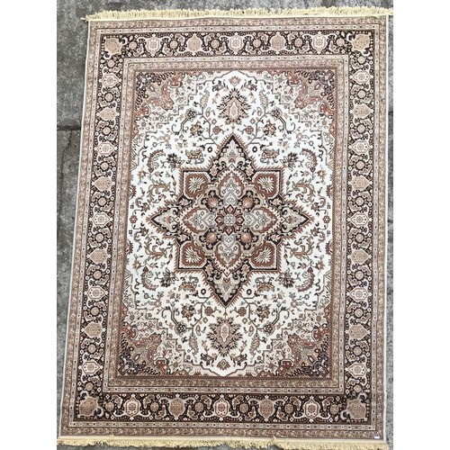 412 - BROWN GROUND RUG EX HARRODS