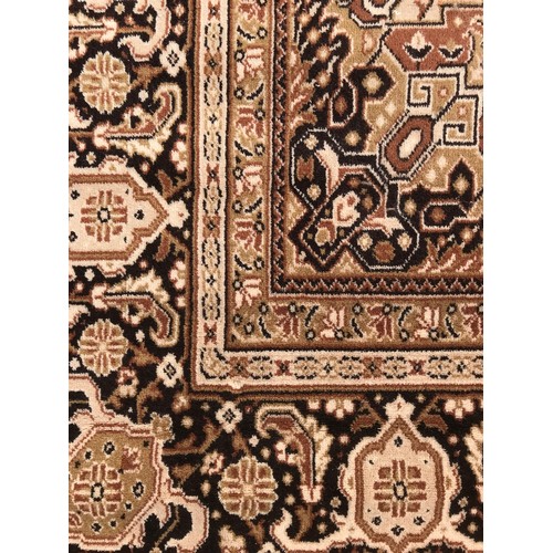 412 - BROWN GROUND RUG EX HARRODS