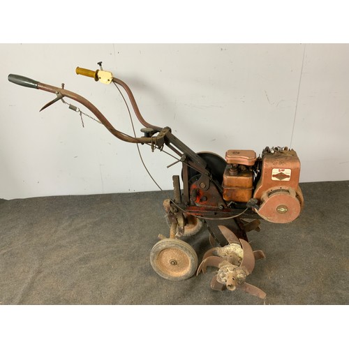 17 - VINTAGE ROTORVATOR WITH BRIGGS & STRATTON 5 HP ENGINE