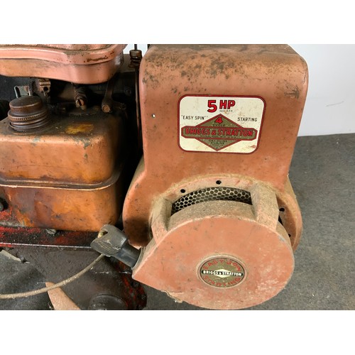 17 - VINTAGE ROTORVATOR WITH BRIGGS & STRATTON 5 HP ENGINE