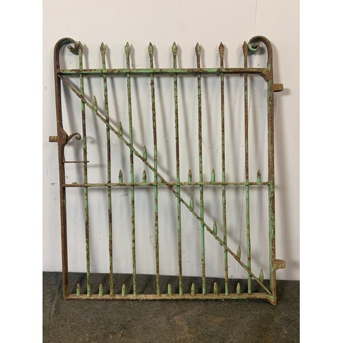 49 - HEAVY GAUGE BLACKSMITH MADE GARDEN GATE, APPROX 127 cm HIGH x 103 cm WIDE