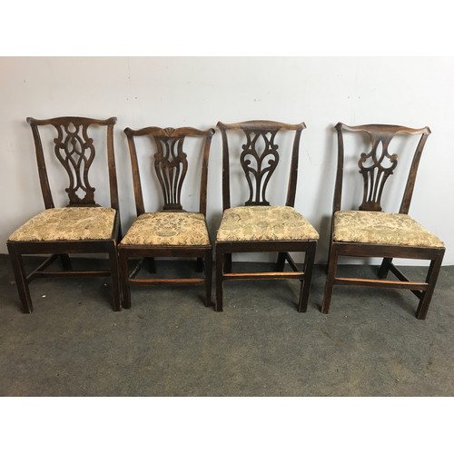 418 - 4 OAK DINING CHAIRS