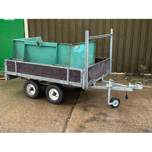 1 - TRAILER TWIN AXLE GT700 9 FOOT LONG MAX (6 FOOT TRAILER CAPACITY) ACQUIRED FROM GLOUCESTER TRAILER C... 