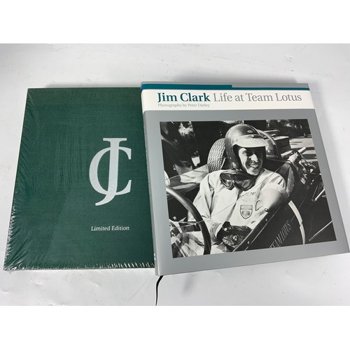 200 - MOTORING BOOKS, JIM CLARK LIFE AT TEAM LOTUS, LTD EDITION, TECNO LASTORIA,  PIERS COURAGE LAST OF TH... 