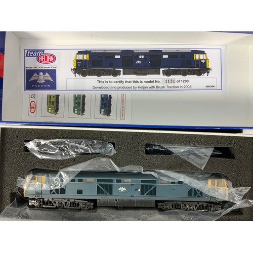 406 - HELJAN, 2 BOXED CLASS 53 DIESEL LOCOMOTIVES, D0260 FALCON. MODELS 53031 IN LIME GREEN CERT 598/800 &... 