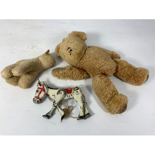 54 - MUFFIN THE MULE, VINTAGE TEDDY BEAR & A LAMB