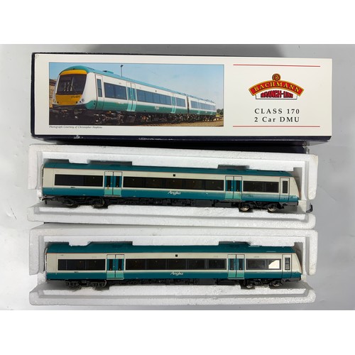 407 - BACHMANN, 32-453, 170/2 TURBOSTAR 2 CAR DMU, ANGLIA LIVERY