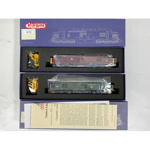 410 - VITRAINS, 2 BOXED CLASS 37 LOCOMOTIVES, 37411 (2016) WITH LIMITED EDITION CERTIFICATE 279/1000, & 37... 