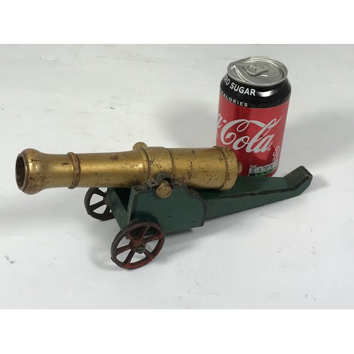 51 - PAINTED WOODEN TOY CANNON.