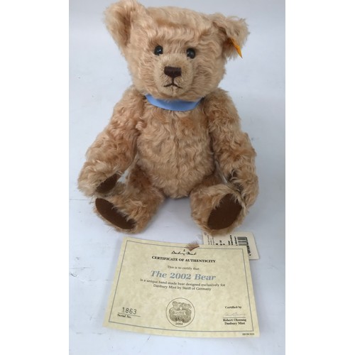 53 - STEIFF, 2 BEARS, THE GOLDEN JUBILEE BEAR, 1952 - 2002, WITH TAG & CERTIFICATE, PLUS STEIFF ‘ THE 200... 