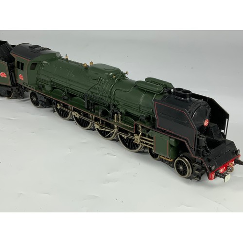 525 - A 0 GAUGE BOCKHOLT FOR FULGUREX SNCF 2-8-2 MOUNTAIN LOCOMOTIVE PLM 241C, LINED GREEN, AS 241.P.25, I... 