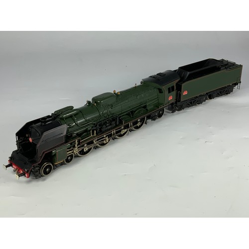 525 - A 0 GAUGE BOCKHOLT FOR FULGUREX SNCF 2-8-2 MOUNTAIN LOCOMOTIVE PLM 241C, LINED GREEN, AS 241.P.25, I... 