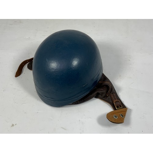 36 - VINTAGE OPEN FACE MOTOR CYCLE HELMET, (FOR DISPLAY PURPOSE ONLY), ANOTHER HELMET & A VINTAGE COAT, G... 