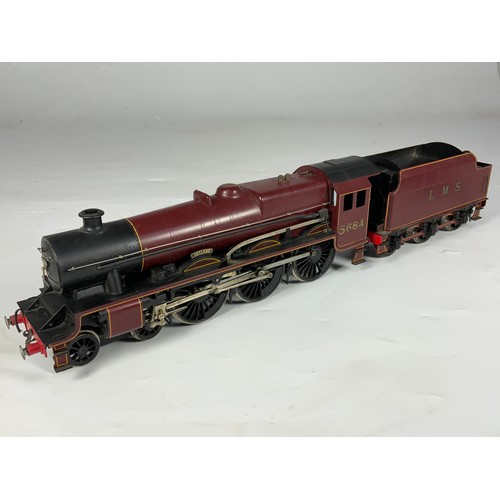 529 - 0 GAUGE KIT BUILT ELECTRIC, LMS 4-6-0 JUBILEE LOCOMOTIVE, 5684 JUTLAND. A SUPER MODEL, BUILT BY ALAN... 