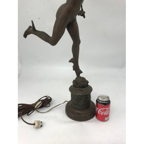 259 - ANTIQUE/ VINTAGE BRONZE EFFECT FIGURAL LAMP AF