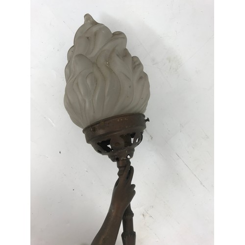 259 - ANTIQUE/ VINTAGE BRONZE EFFECT FIGURAL LAMP AF