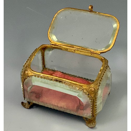 276 - BEVELLED GLASS CASKET