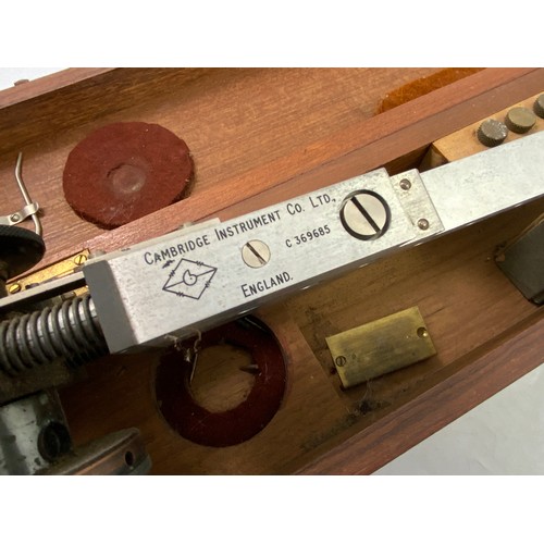 383 - UNKNOWN MEASURING INSTRUMENT IN FITTED CASE LABELLED ‘HEAD OF ESTABLISHMENT, No. 2 SPC, BLOCK D BUSH... 