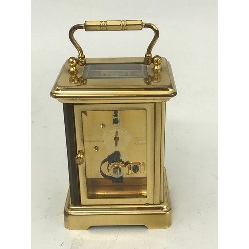 294 - MODERN, BRASS CASED CARRIAGE CLOCK