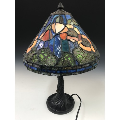 256 - 2 TIFFANY STYLE LAMPS