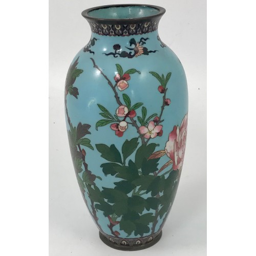 568 - JAPANESE CLOISONNE VASE, approx. 21.5 cm